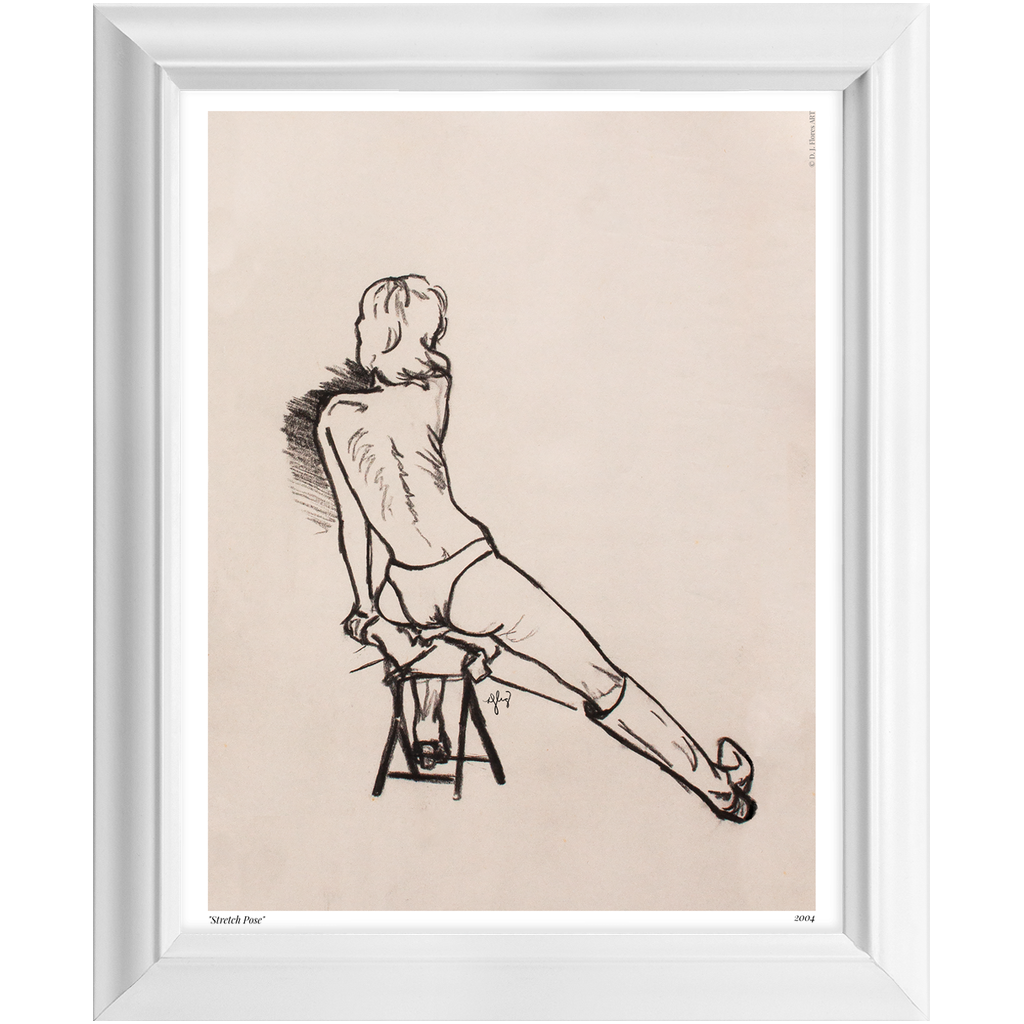 "Stretch Pose" Framed Print