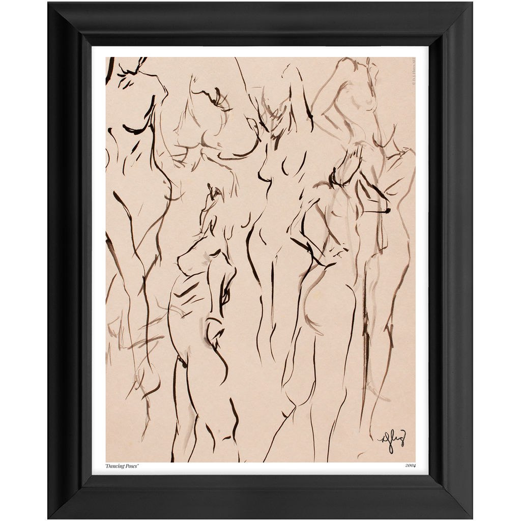 "Dancing Poses" Framed Print