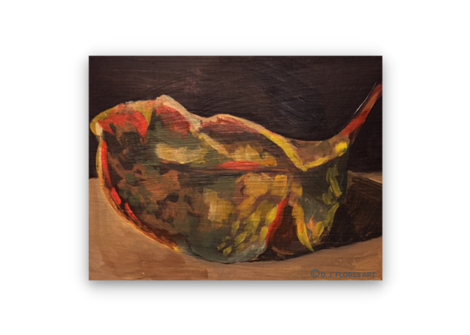 "Leaf Study I" Oil on Paper