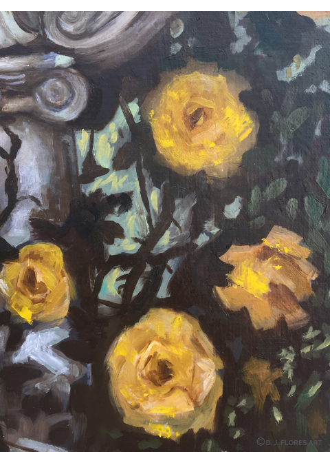 "Autumn Roses" Oil on Canvas