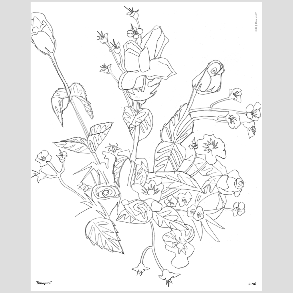 The Floral Drawings | "Bouquet" Print