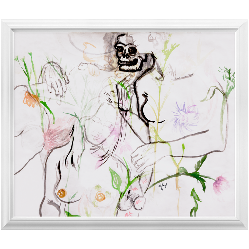 Art School Collection: "Jardin de Flores"| Framed Print XLARGE