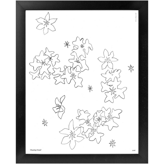 "Floating Petals" Framed Print