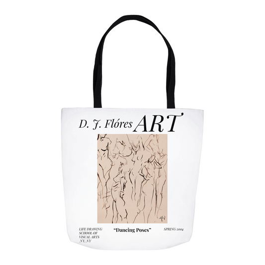 Art School Collection Tote Bags | "Dancing Poses" Vintage Poster