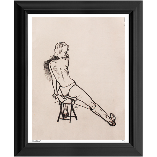 "Stretch Pose" Framed Print