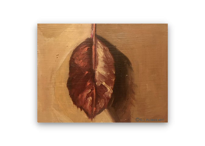 "Leaf Study II" Oil on Paper
